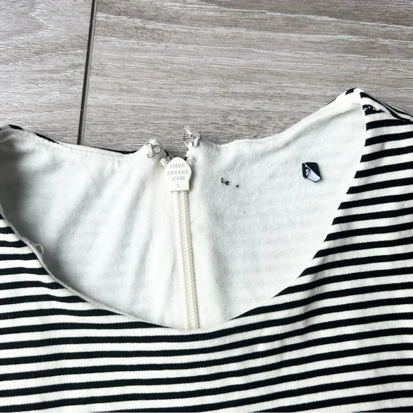 Bebe Short Asymmetrical Striped Stretch  Mini Dress - Picture 6 of 15